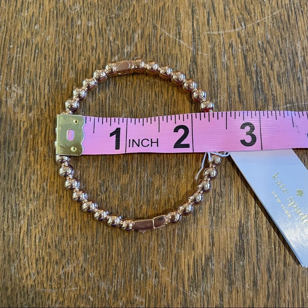 Kate Spade Golden Girl Ball Hinged Bangle Rose Gold - Picture 7 of 7